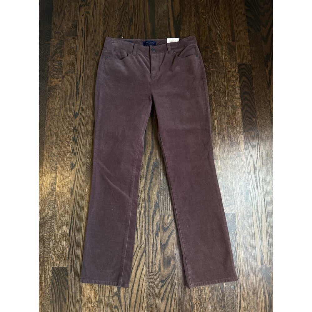 Talbots Heritage Slimming Brown Corduroy Pants New With Tags 8P Petite